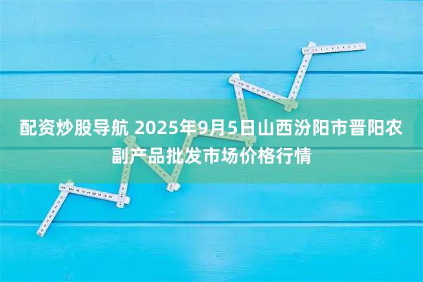 配资炒股导航 2025年9月5日山西汾阳市晋阳农副产品批发市场价格行情