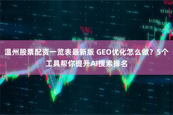 温州股票配资一览表最新版 GEO优化怎么做？5个工具帮你提升AI搜索排名